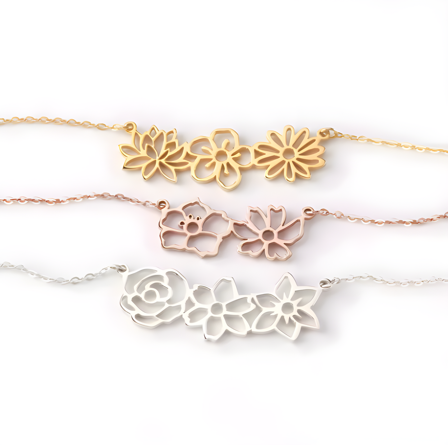 Dainty Birth Flower Necklace